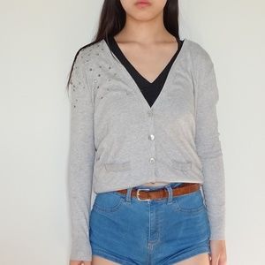 Ann Taylor LOFT Gray Cardigan